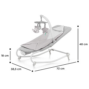 KINDERKRAFT šūpuļkrēsls FELIO 2, stone grey, KBFELI20GRY0000
