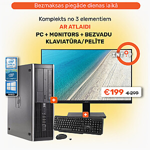 Комплект Lite HP 8200 Elite SFF i5-2400 8GB 240SSD Win10Pro + Acer 24" Full HD LED Монитор + беспроводная мышь и клавиатура