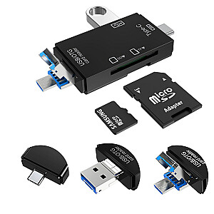 KASETNE VAKOSS 6В1 USB A / MICRO USB / USB C / SD / MICRO SD / USB TC-R425X