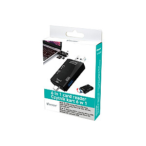 KASETNE VAKOSS 6В1 USB A / MICRO USB / USB C / SD / MICRO SD / USB TC-R425X