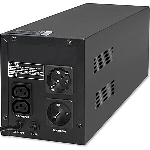 Qoltec 53776 nepārtrauktās barošanas avota (UPS) līnijas interaktīvā 1,5 kVA 900 W 4 maiņstrāvas kontaktligzdas