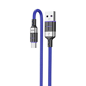 KAKUSIGA KSC-696 USB-A -> USB-C uzlādes kabelis 18W | 120 cm zils