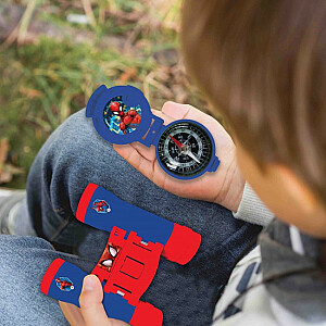 Lexibook Spiderman Adventure komplekts ar rācijām līdz 120 m, binokli un kompasu