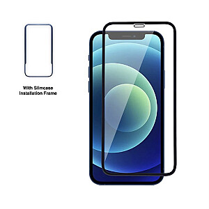 Fusion EDGE 5D tālruņa rūdīts stikls ar uzstādīšanas rāmi iPhone 15 Pro Max tālrunim