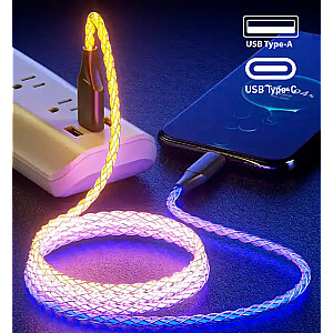Кабель Fusion LED USB-A - USB-C 30 Вт | 3A | 100 см
