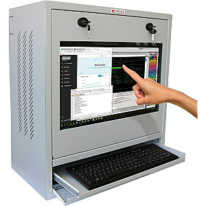 Techly skapis rūpnieciskajam personālajam datoram un 22 collu skārienjūtīgajam monitoram