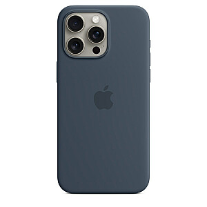 Силиконовый чехол MagSafe для Apple iPhone 15 Pro Max, синий