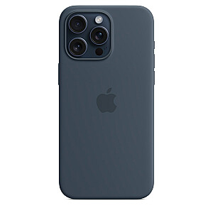 Силиконовый чехол MagSafe для Apple iPhone 15 Pro Max, синий