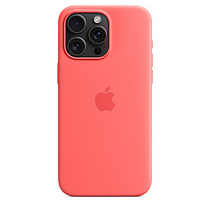 Силиконовый чехол MagSafe для Apple iPhone 15 Pro Max — розовый