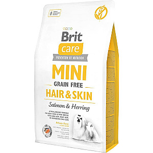 BRIT Care Mini Hair&Skin Salmon&Herring - sausā suņu barība - 2 kg