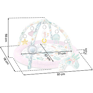 Ocean Nukido interaktīvais mācību paklājiņš — rozā