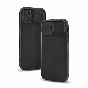 Mocco Matte Silicone Back Case Camera Protect Aizmugurējais Silikona Apvalks ar Aizsargvāciņu Kamerai Priekš Apple iPhone 12 Pro Max Melns