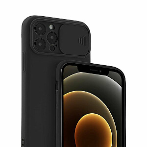 Mocco Matte Silicone Back Case Camera Protect Aizmugurējais Silikona Apvalks ar Aizsargvāciņu Kamerai Priekš Apple iPhone 12 Mini Melns