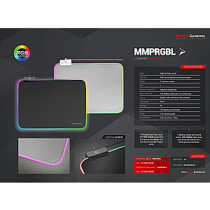 Mars Gaming MMPRGBL RGB Игровой коврик для мыши 365 x 265 mm