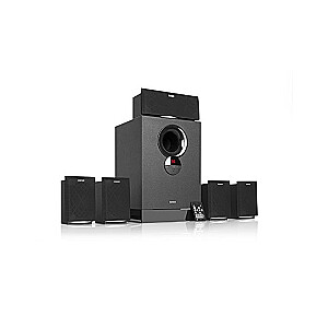 5.1 speaker system with BT,Remote Control,Digital Display,Black