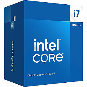 Intel® Core™ i7-14700F galddatora procesors ar 20 kodoliem (8 P kodoli + 12 E kodoli) līdz 5,4 GHz