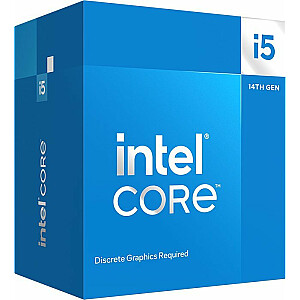 Intel® Core™ i5-14400F galddatora procesors ar 10 kodoliem (6 P kodoli + 4 E kodoli) līdz 4,7 GHz