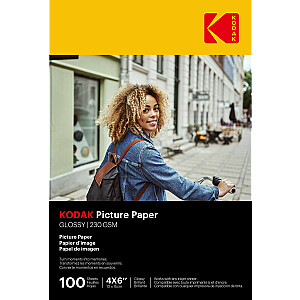 Kodak Picture Paper 230g 11.8 mil Glossy 4/6x100 (9891164)