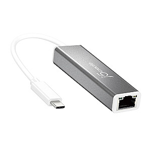 j5izveidojiet USB-C uz Gigabit Ethernet adapteri; sudrabs JCE133G-N
