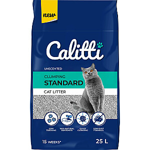 Наполнитель для кошачьего туалета Calitti Бентонитовый наполнитель для кошек без запаха Стандарт 25л