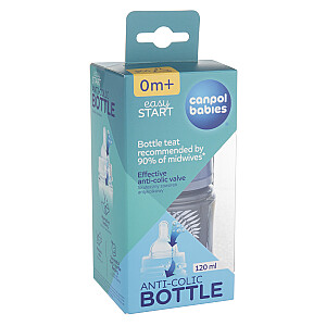 Антиколиковая бутылочка CANPOL BABIES EasyStart, 120 мл, ЗОЛОТО, 35/239_blu