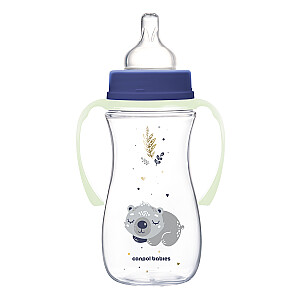CANPOL BABIES Pretkoliku pudelīte EasyStart, 300ml, Sleepy Koala, 35/238_blu
