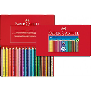 Akvareļu zīmuļi Faber-Castell Grip 2001, 36 krāsas, metāla kārba