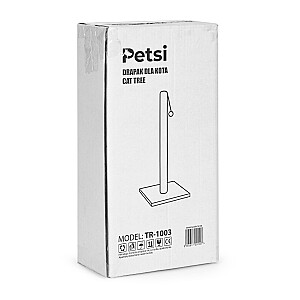 Высокая кошачья когтеточка, палочка из сизаля, мягкая основа Petsi