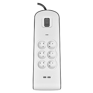 Belkin BSV604ca2m White 6 AC Outlets 2m