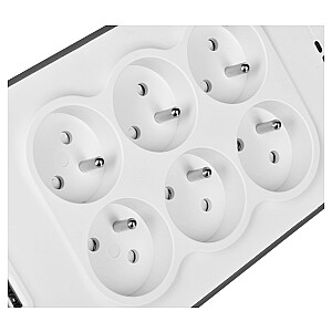 Belkin BSV604ca2m White 6 AC Outlets 2m