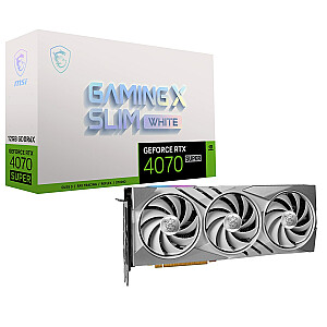 Видеокарта MSI GeForce RTX 4070 SUPER 12 ГБ GAMING X SLIM БЕЛАЯ