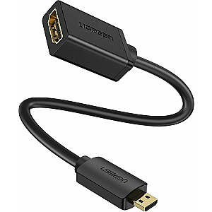 Ugreen AV adapteris UGREEN 20134 Micro HDMI-HDMI adapteris, 20 cm (melns)