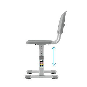 Ergonomisks bērnu rakstāmgalds ar manuālu augstuma regulēšanu un Ergo biroja krēslu, zils, maks. 75 kg, ER-418