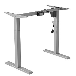 Ergo Office ER-403G Настольный стол с рамой для сидения и подставки, электрический стол с регулируемой высотой, офисный стол без столешницы, серый