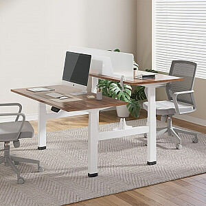 Ergo Office ER-404W Электрический стол с двойной регулировкой по высоте для стояния/сидения без столешниц, белый