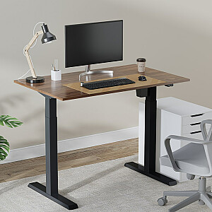 Ergo Office ER-403B rakstāmgalds ar sēdekļa rāmi un statīvu, elektriski regulējams rakstāmgalds, biroja galds bez augšas, melns
