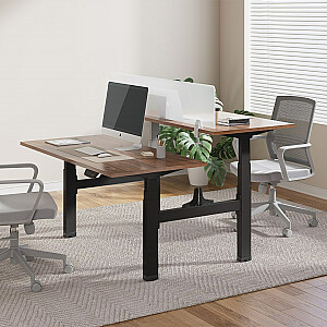 Ergo Office ER-404B Электрический стол с двойной регулировкой по высоте для стояния/сидения без столешниц, черный