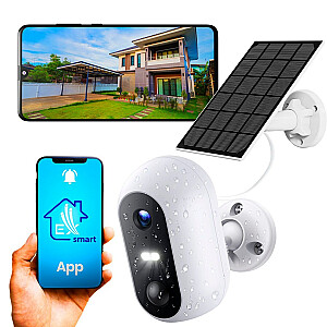 Extralink Smart Life SolarEye | Уличная камера с солнечной панелью | беспроводное соединение, Full HD 1080p, Wi-Fi, аккумулятор 5200 мАч, IP54