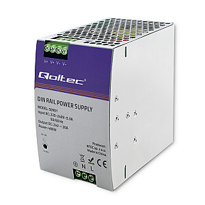 Qoltec 50901 Промышленный источник питания на DIN-рейку | 480 Вт | 24В | 20А