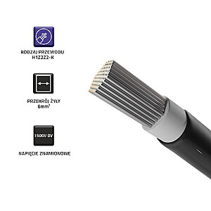 Qoltec 53853 Фотоэлектрический солнечный кабель | 6 мм² | 100 м | черный