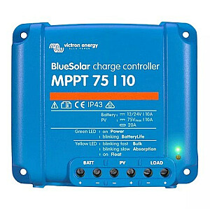 Uzlādes kontrolieris Victron Energy BlueSolar MPPT 75/10 (SCC010010050R)
