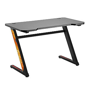 Spēļu datora galds NanoRS RS120, moderns dizains, viegls un stabils (maksimālā slodze 50 kg), melns un oranžs,