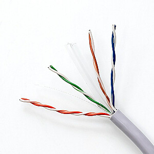 Tīkla kabelis Qoltec 50359 UTP | CAT6 | 305 m | PVC pelēks