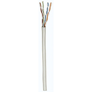 Сетевой кабель Intellinet Bulk Cat6, 23 AWG, одножильный провод, 305 м, серый, медный, U/UTP, коробка