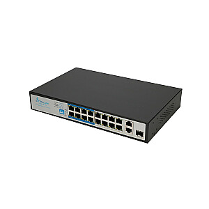 Extralink VIRTUS V3 Неуправляемый L2 Fast Ethernet (10/100) Питание через Ethernet (PoE) 1U Черный