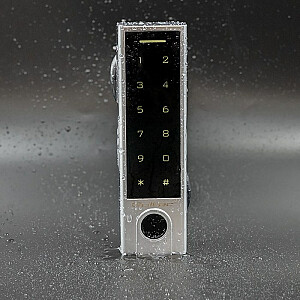 Qoltec 52449 PROTEUS kombinētā slēdzene ar pirkstu nospiedumu skeneri | RFID | Kods | Karte | atslēgu piekariņš | Durvju zvans | IP68 | EM