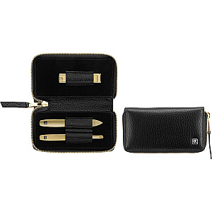 Маникюрный набор ZWILLING Twinox Gold Edition 97746-004-0 - черный кожаный футляр, 3 предмета - черный