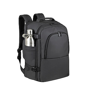 Рюкзак RIVACASE 8465 для ноутбука 17,3" Tegel ECO, черный, водонепроницаемый материал, эко rPet, карманы для смартфона, документов, аксессуаров, место для одежды, боковой карман для бутылки с водой