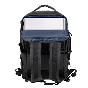 Рюкзак RIVACASE 8465 для ноутбука 17,3" Tegel ECO, черный, водонепроницаемый материал, эко rPet, карманы для смартфона, документов, аксессуаров, место для одежды, боковой карман для бутылки с водой