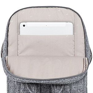 Рюкзак для ноутбука RIVACASE Anvik 15,6", 15 л, серый, водонепроницаемая ткань, карманы для планшета 10,5", смартфона, документов, аксессуаров, бутылки